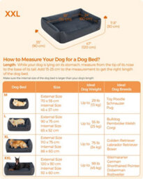 LEDREM Dog Bed, Linen-Look Pet Bed, Dog Sofa Bed With Raised Edges, Non-Slip Bottom, Removable Washable Cover, Xxl - thumbnail 8
