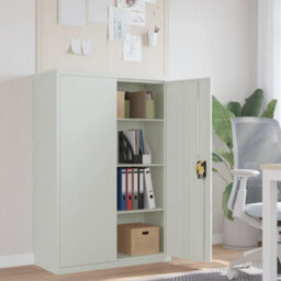 Vidaxl Office Cabinet 90X40X140Cm Steel Grey