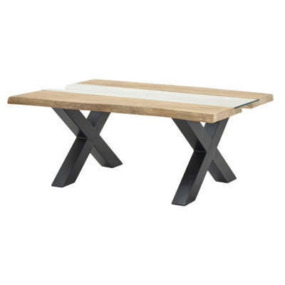 Live Edge Collection Light Acacia River Coffee Table - image 1