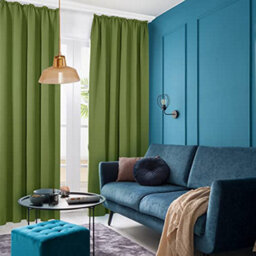 "Deconovo Super Soft Pencil Pleat Curtains Blackout Curtains Thermal Insulated Curtains For Living Room W55""x L87"" Green One Pair" - thumbnail 5
