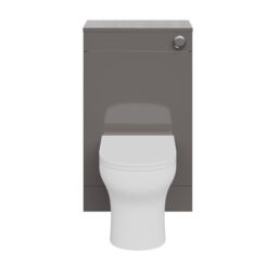 GoodHome Imandra Gloss Warm Grey Modern Freestanding Toilet Cabinet (H)840mm X (W)500mm - thumbnail 4