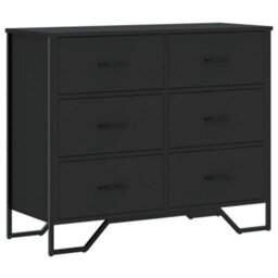 Walplus Chest Of Drawers Black 91X35.5X74.5 Cm Engineered Wood - thumbnail 2