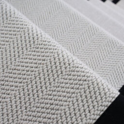 RainbowHome Herringbone Chelsea Wool Stair Runner With 100% Black Cotton Border 65Cm X 700Cm - thumbnail 3