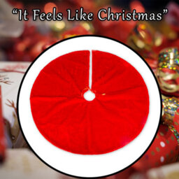 Christmas Tree Skirt Christmas Decoration X 90Cm Red - thumbnail 7