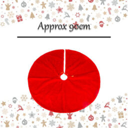 Christmas Tree Skirt Christmas Decoration X 90Cm Red - thumbnail 2