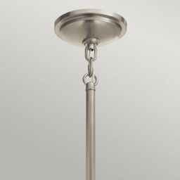 Luminosa Lighting Luminosa Kichler Tollis Globe Pendant Ceiling Light Brushed Nickel & White - thumbnail 3