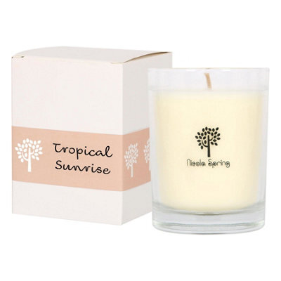 Nicola Spring Tropical Sunrise Scented Candle - 160G 28H Natural Single Wick Soy Wax Aromatherapy Candle Home Fragrance - image 1