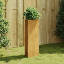 Berkfield Garden Planter 30X26X75 Cm Corten Steel