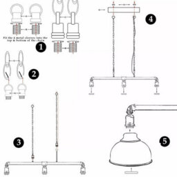 Brushed Copper 3 Lamp Industrial Pipe Pendant Light, E27 Fitting, Kitchen Island Dining Room - thumbnail 2