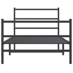 Berkfield Metal Bed Frame Without Mattress With Footboard Black 107X203Cm - thumbnail 5