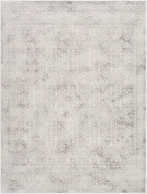 Livabliss Roma-Vintage Grey Off-White Charcoal Traditional Boho Living Dining Bedroom Rug 160 X 215 Cm Easy Care, Non Shedding - image 1