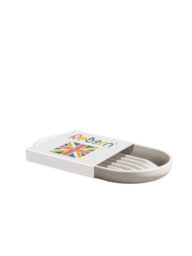 ReBorn® Reborn Recycled Soap Dish -Stone Bathroom Soap Holder - With Ridge Edges - Made In The Uk