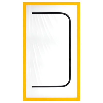 SolaDirect Dust Door With Zip 110 X 220 Cm - Renovation Dust-Barrier Curtain For Doorways - Double-Sided Zipper - Tape Mount - Trim To Fit - image 1