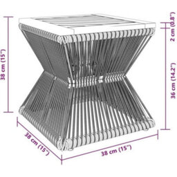 Coffee Table Round Side Solid Acacia Wood Tabletop Black Wire Base Living Room - thumbnail 3
