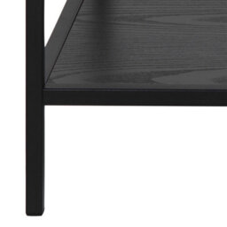 Wyld Haus El Paso Set Of 2 Nesting Coffee Tables, Clear Tempered Glass Top & Matte Black Metal Frame - thumbnail 8
