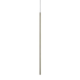 Ideal Lux Luminosa Look 100Cm Slim Pendant Ceiling Light Brass 1X Led 220Lm 3000K