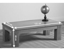 That's Furniture Dakota Chunky Oak Large Coffee Table For Living Room - thumbnail 4