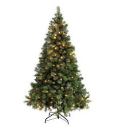 Wadan 6Ft Green Pre-Lit Christmas Tree - Artificial Christmas Tree With 700 Tips And 270 Leds - Xmas Tree With Solid Metal Stand