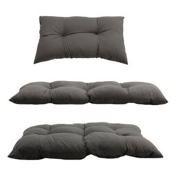 Living And Home Dark Grey Rectangle Outdoor Garden Tufted Swing Chair Bench Cushion Seat Pad 120Cm Lx 80Cm W - thumbnail 7