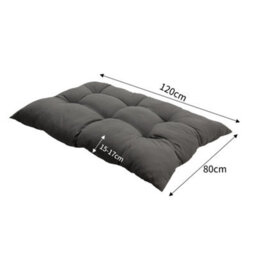Living And Home Dark Grey Rectangle Outdoor Garden Tufted Swing Chair Bench Cushion Seat Pad 120Cm Lx 80Cm W - thumbnail 9