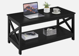 2-Tier Coffee Table With Storage Shelf Modern Center Tea Table For Living Room - thumbnail 5