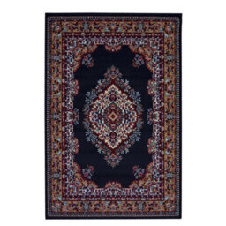 Melrose Colorama Traditional Navy Area X-Large Indoor Rug 200/290Cm - thumbnail 2