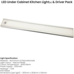 2-Pack 305mm Rechargeable Kitchen Cabinet Led Strip Light With Pir Sensor - Natural White - thumbnail 2
