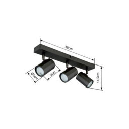 Luminosa Lighting Luminosa James Ceiling Spotlight Bar Grey Matt 3X Gu10 - thumbnail 7