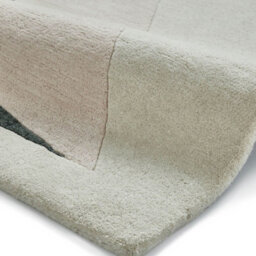 Beige Handmade , Luxurious , Modern , Viscose Wool Easy To Clean Geometric Rug For Bedroom, Living Room - 150Cm X 230Cm - thumbnail 2