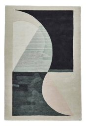 Beige Handmade , Luxurious , Modern , Viscose Wool Easy To Clean Geometric Rug For Bedroom, Living Room - 150Cm X 230Cm - thumbnail 9