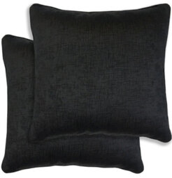 Enhanced Living Pair Of Vogue Black Textured Cushion Covers - 43X43Cm - Cases Only
