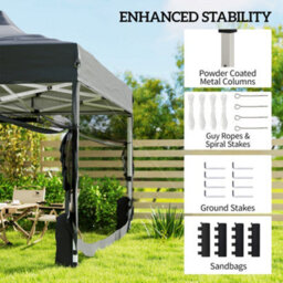Outsunny 3 X 4.5 M Pop Up Gazebo With Mesh, Heavy Duty Party Tent Marquee - thumbnail 7
