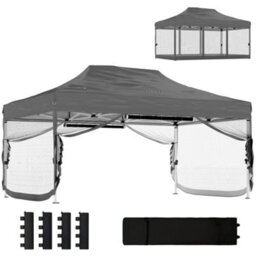 Outsunny 3 X 4.5 M Pop Up Gazebo With Mesh, Heavy Duty Party Tent Marquee - thumbnail 2