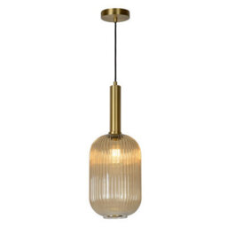 Lucide Maloto 20 Glass Ceiling Pendant Light Amber - thumbnail 1