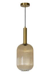 Lucide Maloto 20 Glass Ceiling Pendant Light Amber - thumbnail 3