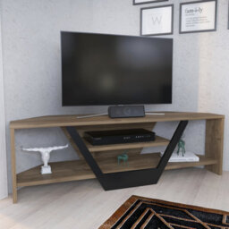 Decorotika Sares Tv Stand Tv Unit For Tvs Up To 55 Inch Walnut And Black - thumbnail 2