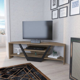 Decorotika Sares Tv Stand Tv Unit For Tvs Up To 55 Inch Walnut And Black - thumbnail 3