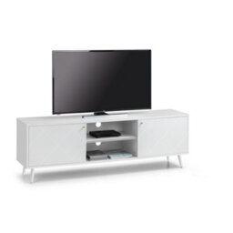 "Julian Bowen Moritz 2 Door Tv Stand, White, Up To 75"", Internal And External Shelf Storage, Height: 58 X Width: 176.5 X Depth: 39.5Cm" - thumbnail 4