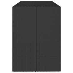 Berkfield Bar Table With Glass Top Black 185X80X110 Cm Poly Rattan - thumbnail 4