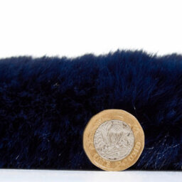 Navy Shaggy Plain Modern Easy To Clean Polyester Rug For Living Room And Bedroom-80Cm X 150Cm - thumbnail 4