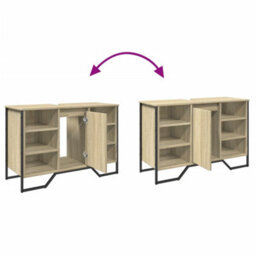 Berkfield Bathroom Sink Cabinet Sonoma Oak 91X35X60 Cm Engineered Wood - thumbnail 9