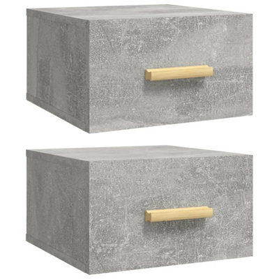 Berkfield Sturdy Wall-Mounted Bedside Cabinets 2 Pcs Concrete Grey 35X35X20 Cm - image 1