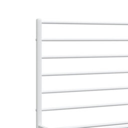 Berkfield Metal Bed Frame With Headboard White 150X200 Cm 5Ft King Size - thumbnail 9