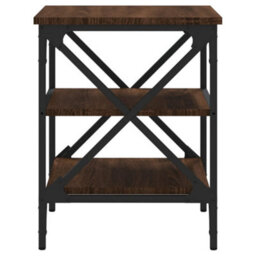 Berkfield Industrial Side Tables 2 Pcs Brown Oak 40X42X50 Cm Engineered Wood - thumbnail 7