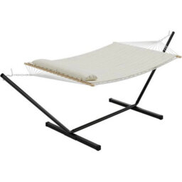 Steel Frame 2 Person Hammock With Stand Heavy Duty 450Lbs With Bag Patio Camping - thumbnail 1