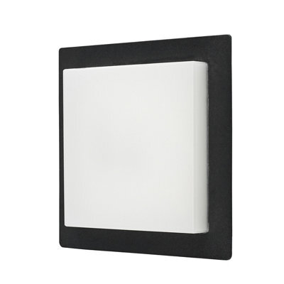 GoodHome Lutak Fixed Matt Dark Grey Mains-Powered Integrated Led Outdoor Contemporary Wall Light 700Lm - image 1