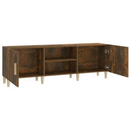 Berkfield Classic Tv Cabinet Smoked Oak 150X30X50 Cm Engineered Wood - thumbnail 5