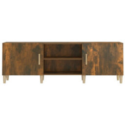 Berkfield Classic Tv Cabinet Smoked Oak 150X30X50 Cm Engineered Wood - thumbnail 6