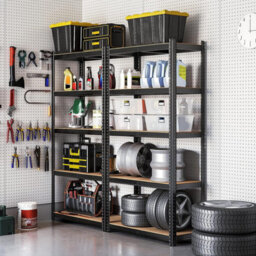 Songmics Garage Shelving, 5-Tier Storage Rack, Storage Organizing Rack, Shelving Unit, Adjustable Shelves, Black
