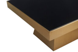 Orsina Carlox Square Gold Finish Coffee Table - thumbnail 4
